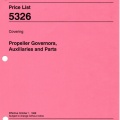 Vintage price list Number 5326